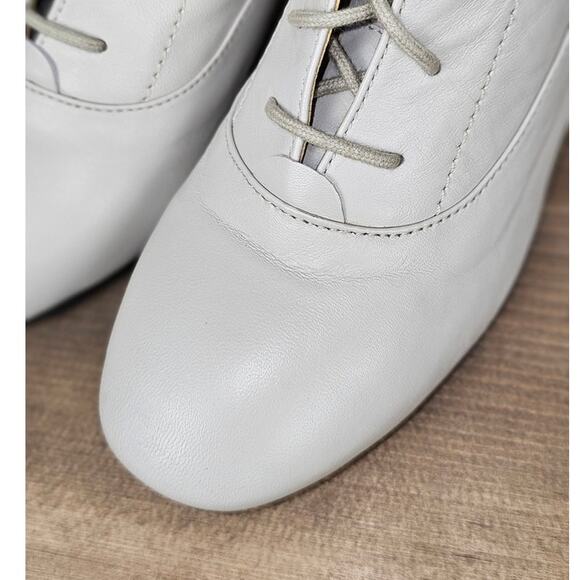 Array by Massey leather lace up ankle boots womens sz9M light grey butter soft - Picture 11 of 11